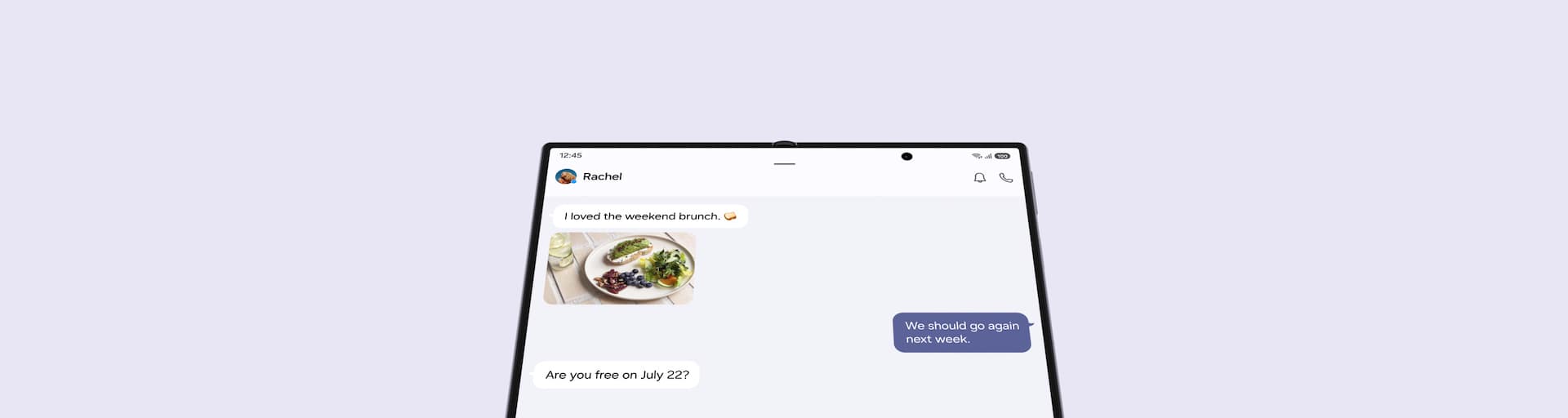 Galaxy Z Fold8 يعرض اقتراح Now Nudge للرسائل