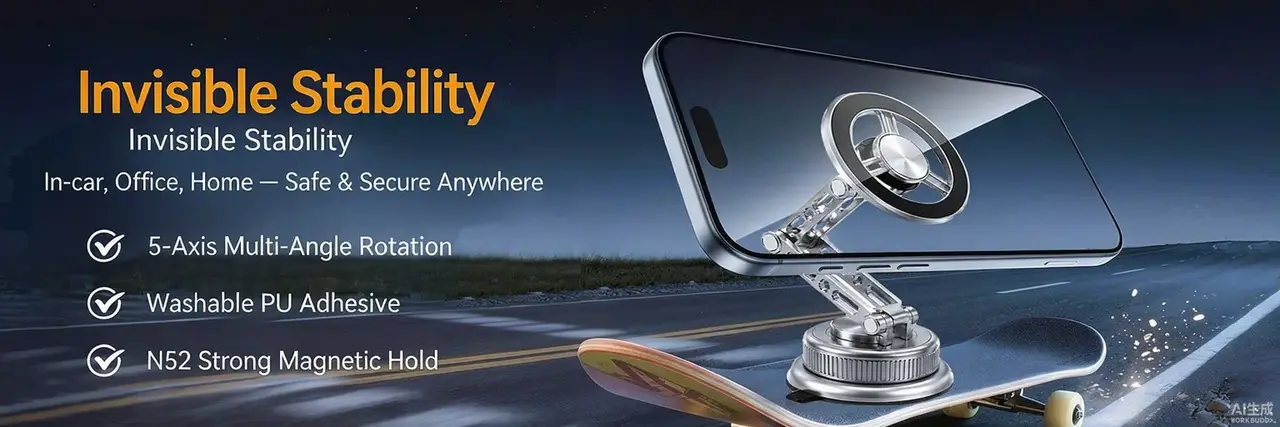 Invisible Stability Magnetic Car Mount